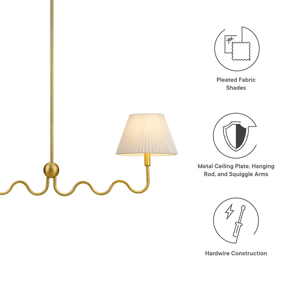 Wave Squiggle 2-Arm Pendant Light. Picture 4