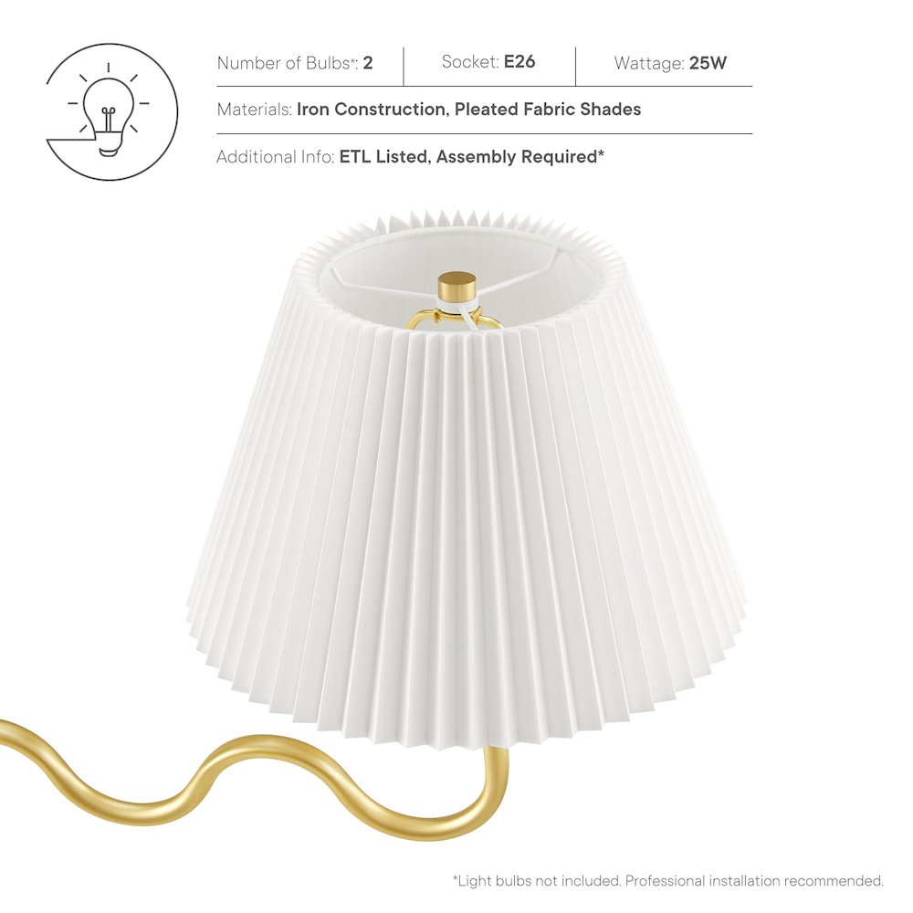 Wave Squiggle 2-Arm Pendant Light. Picture 3