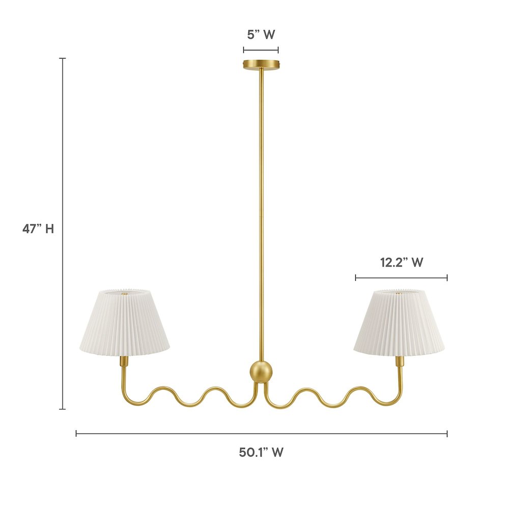 Wave Squiggle 2-Arm Pendant Light. Picture 2