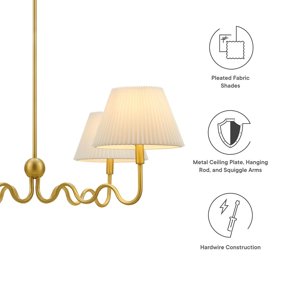 Wave Squiggle 4-Arm Pendant Light. Picture 2