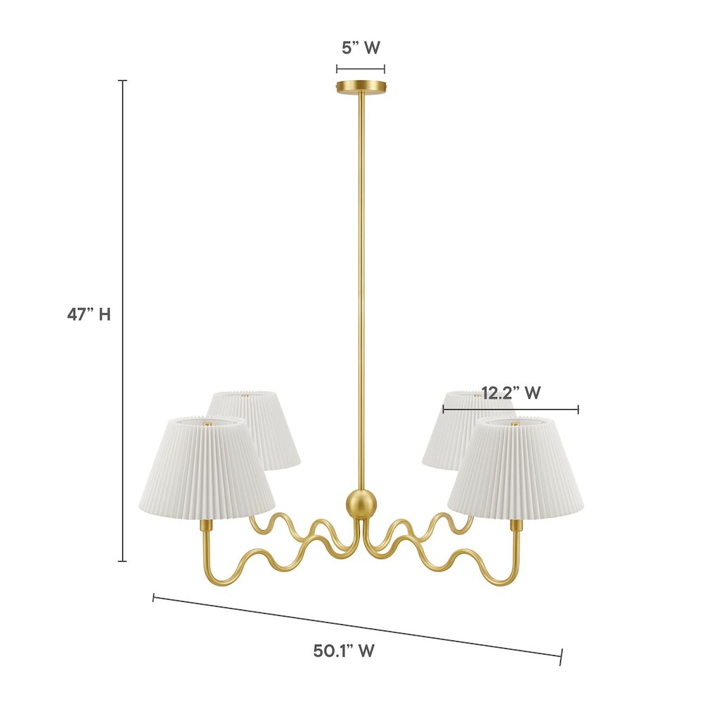 Wave Squiggle 4-Arm Pendant Light. Picture 4