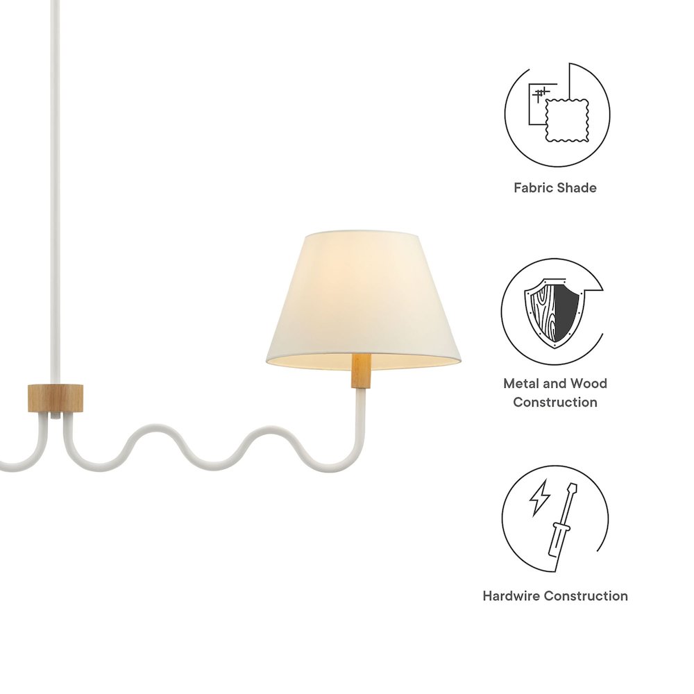 Sunlit Squiggle 2-Arm Pendant Light. Picture 4