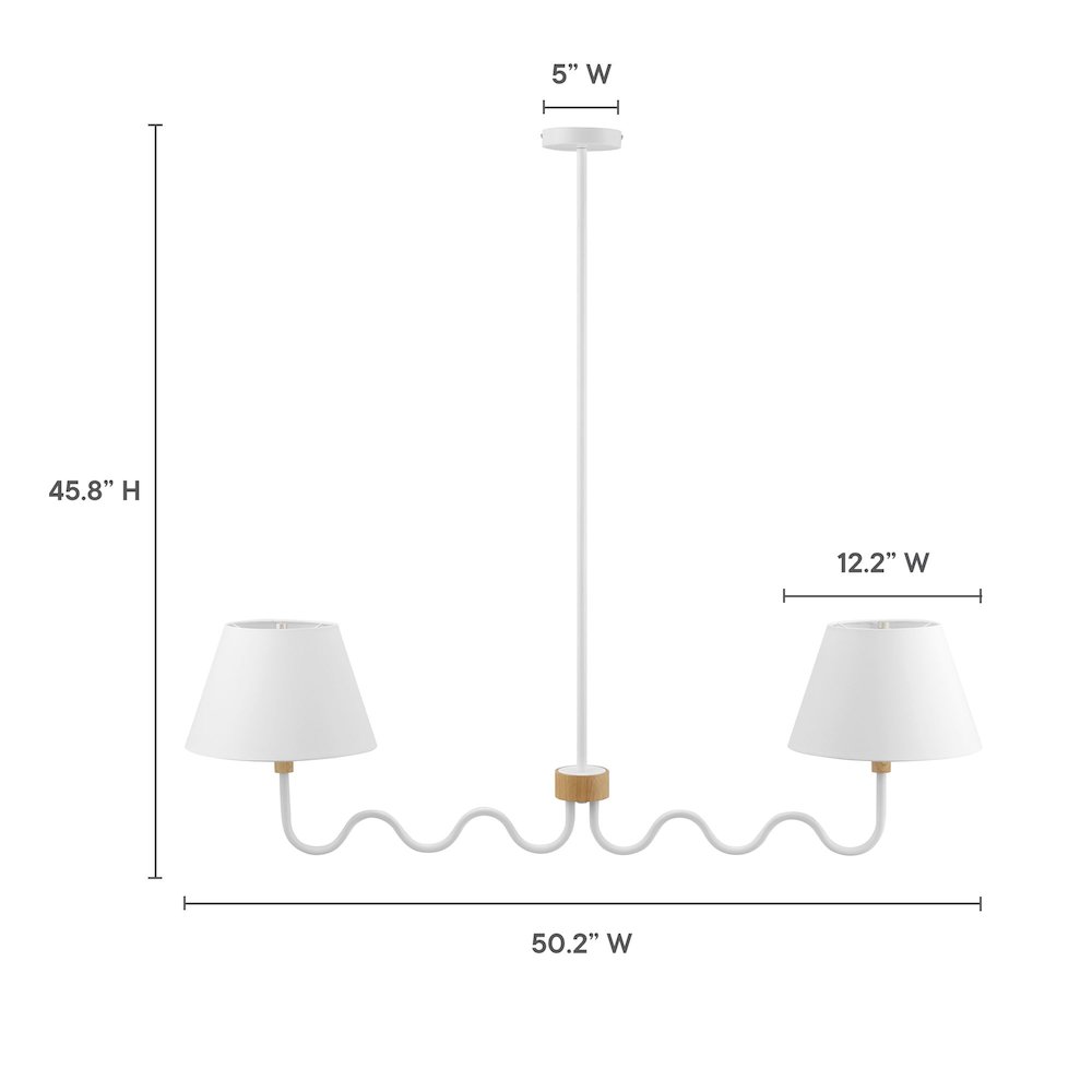 Sunlit Squiggle 2-Arm Pendant Light. Picture 2