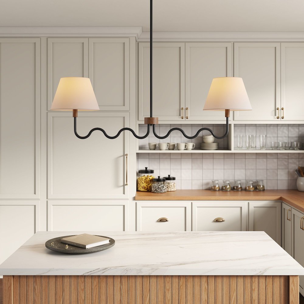 Sunlit Squiggle 2-Arm Pendant Light. Picture 9