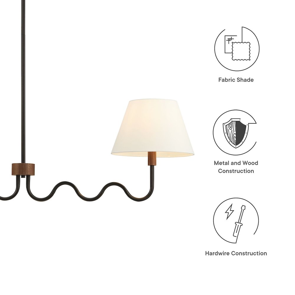 Sunlit Squiggle 2-Arm Pendant Light. Picture 4