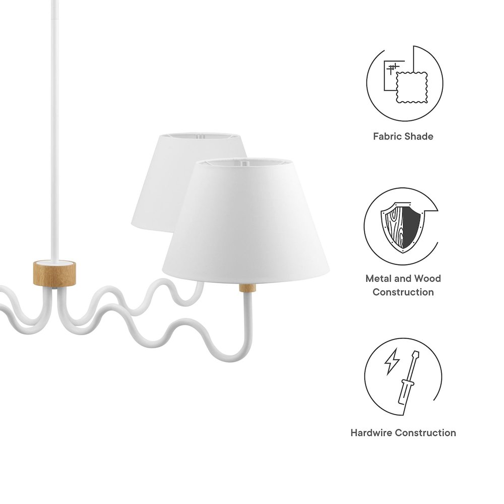 Sunlit Squiggle 4-Arm Pendant Light. Picture 2
