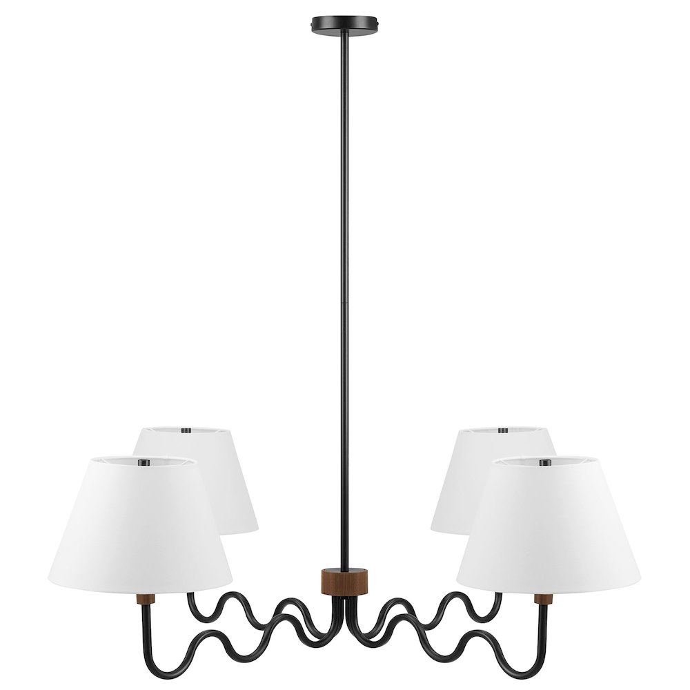 Sunlit Squiggle 4-Arm Pendant Light. Picture 1