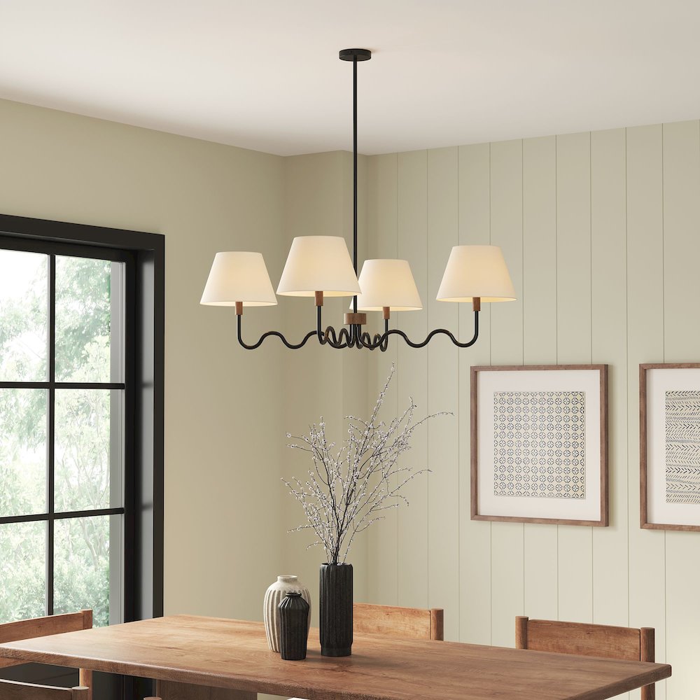Sunlit Squiggle 4-Arm Pendant Light. Picture 9