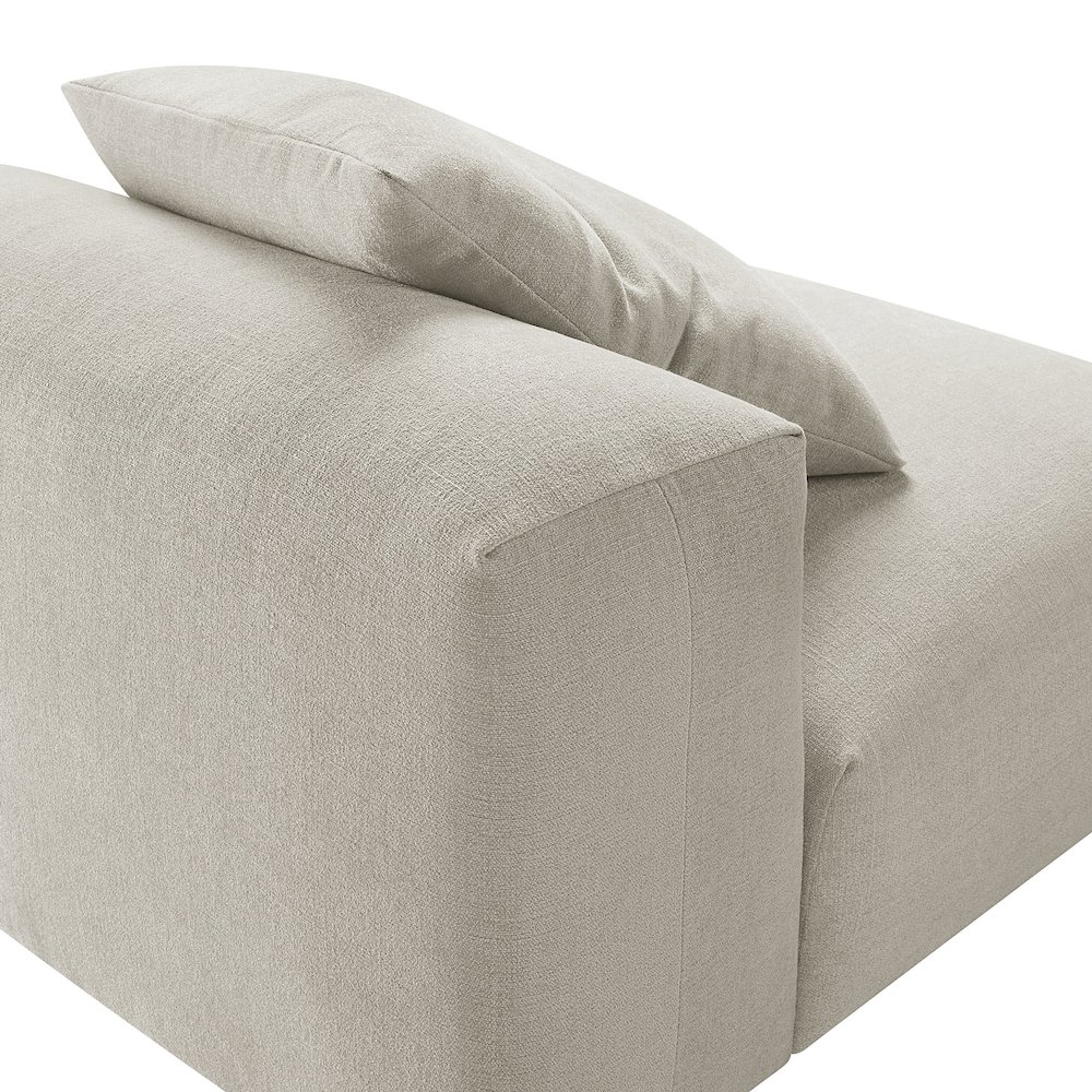 Solace Modular Upholstered Fabric Armless Chair. Picture 7