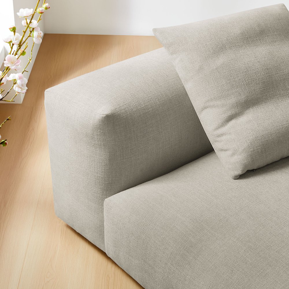 Solace Modular Upholstered Fabric Armless Chair. Picture 9