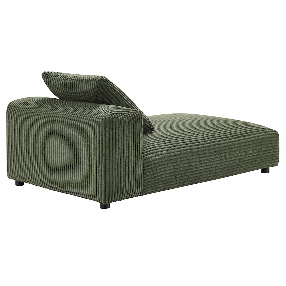 Solace Modular Corduroy Upholstered Armless Chaise Lounge. Picture 5