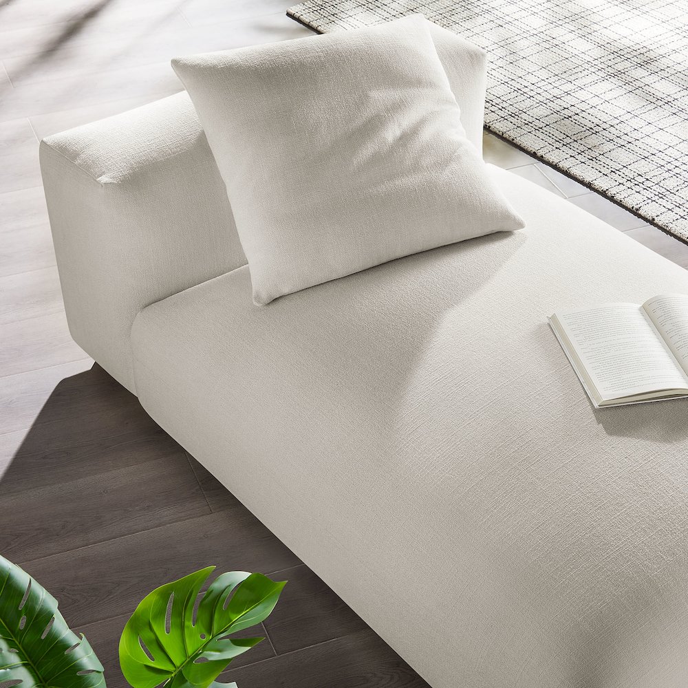 Solace Modular Upholstered Fabric Armless Chaise Lounge. Picture 9