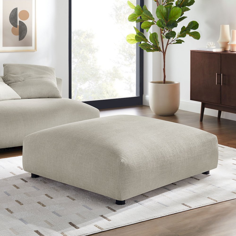 Solace Modular Upholstered Fabric Ottoman. Picture 6