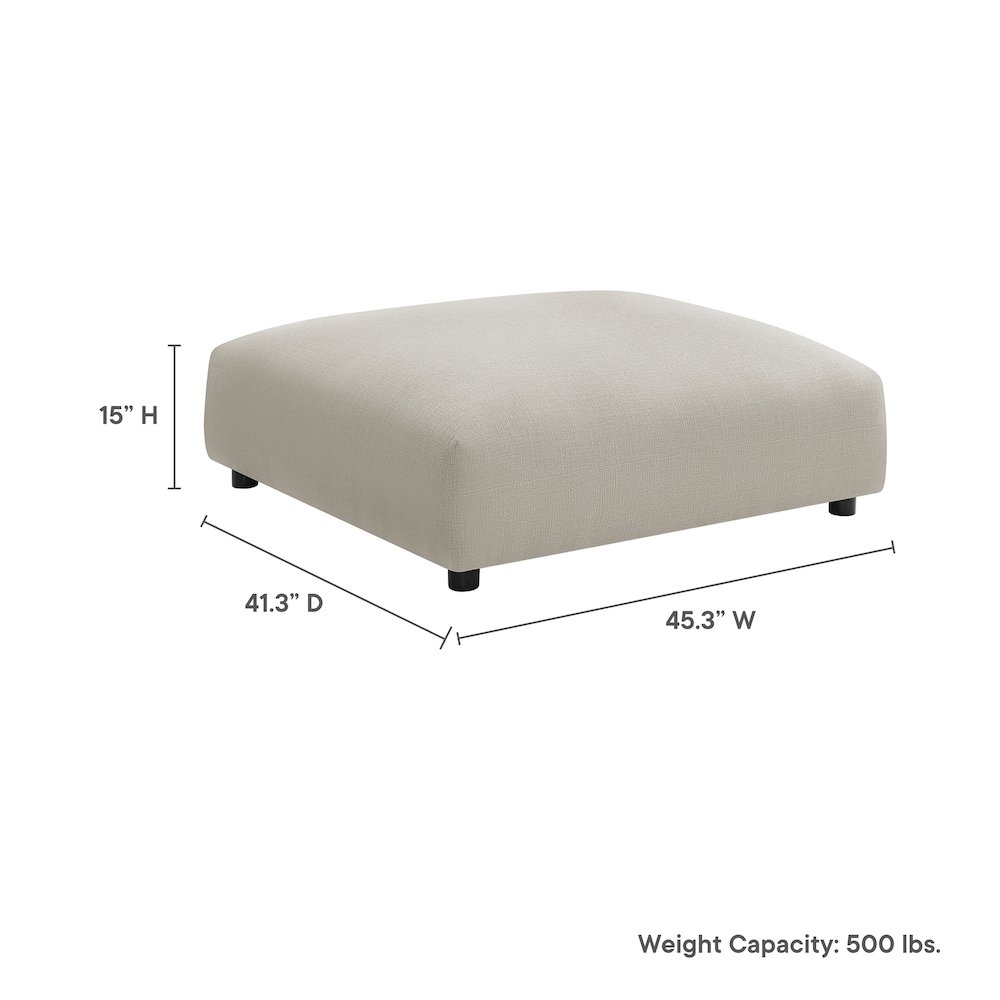 Solace Modular Upholstered Fabric Ottoman. Picture 2