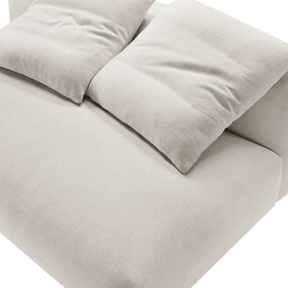 Solace Modular Upholstered Fabric Armless Loveseat. Picture 7