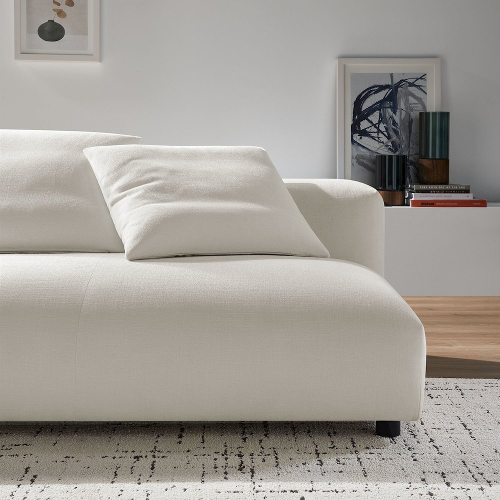 Solace Modular Upholstered Fabric Armless Loveseat. Picture 9