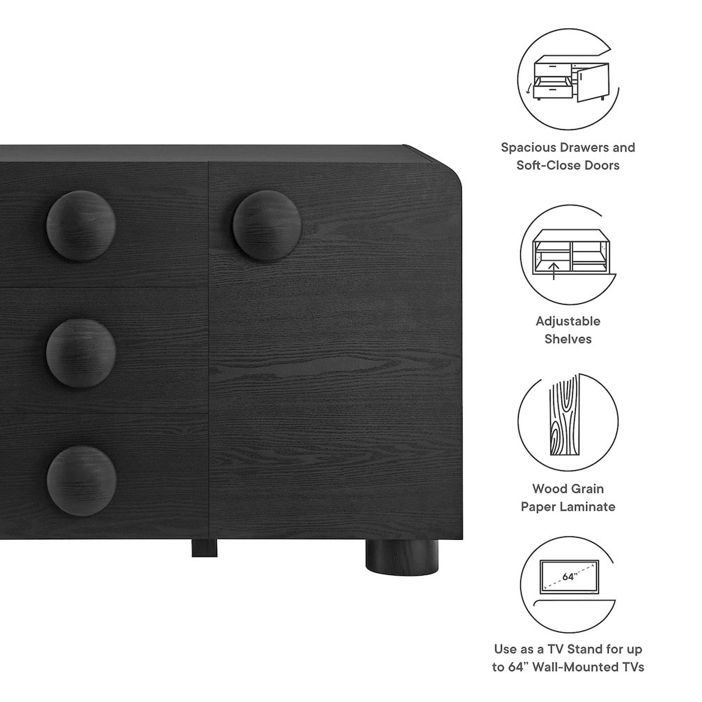 Sonnet 57" Sideboard Storage Cabinet. Picture 3