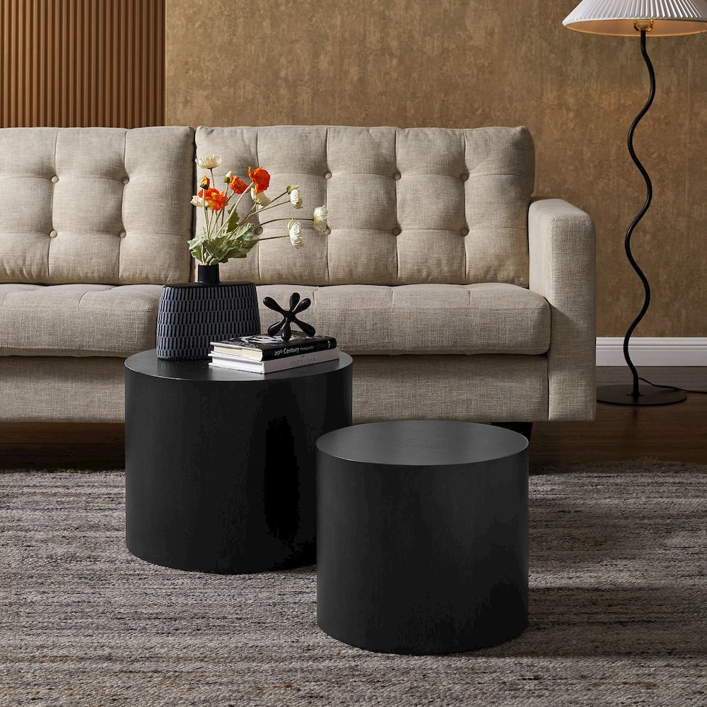 Amani Round Nesting Coffee Tables Set of 2. Picture 10
