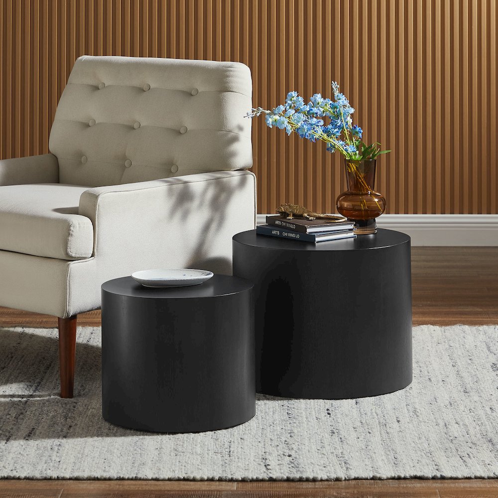 Amani Round Nesting Coffee Tables Set of 2. Picture 9