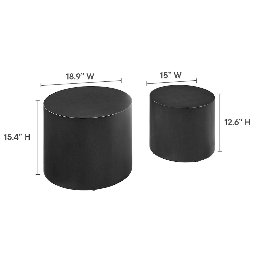 Amani Round Nesting Coffee Tables Set of 2. Picture 2