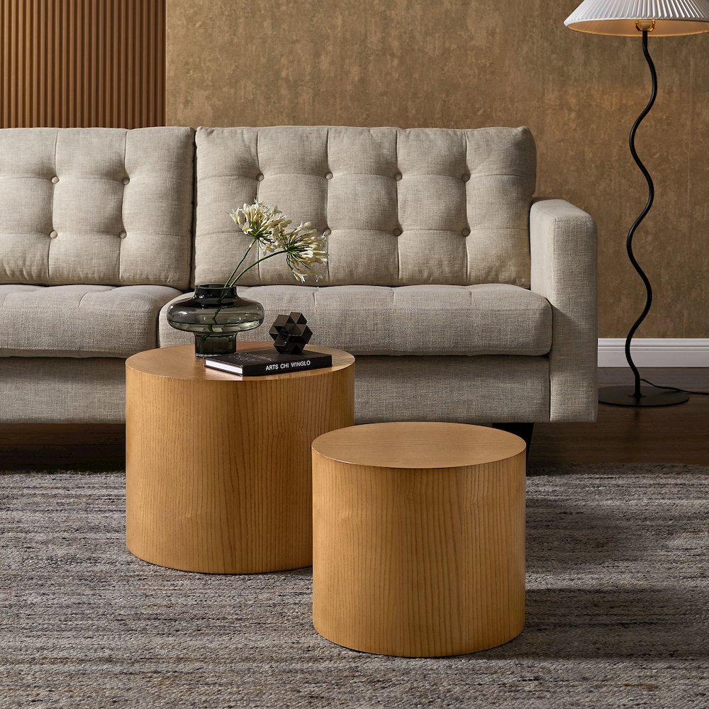 Amani Round Nesting Coffee Tables Set of 2. Picture 10