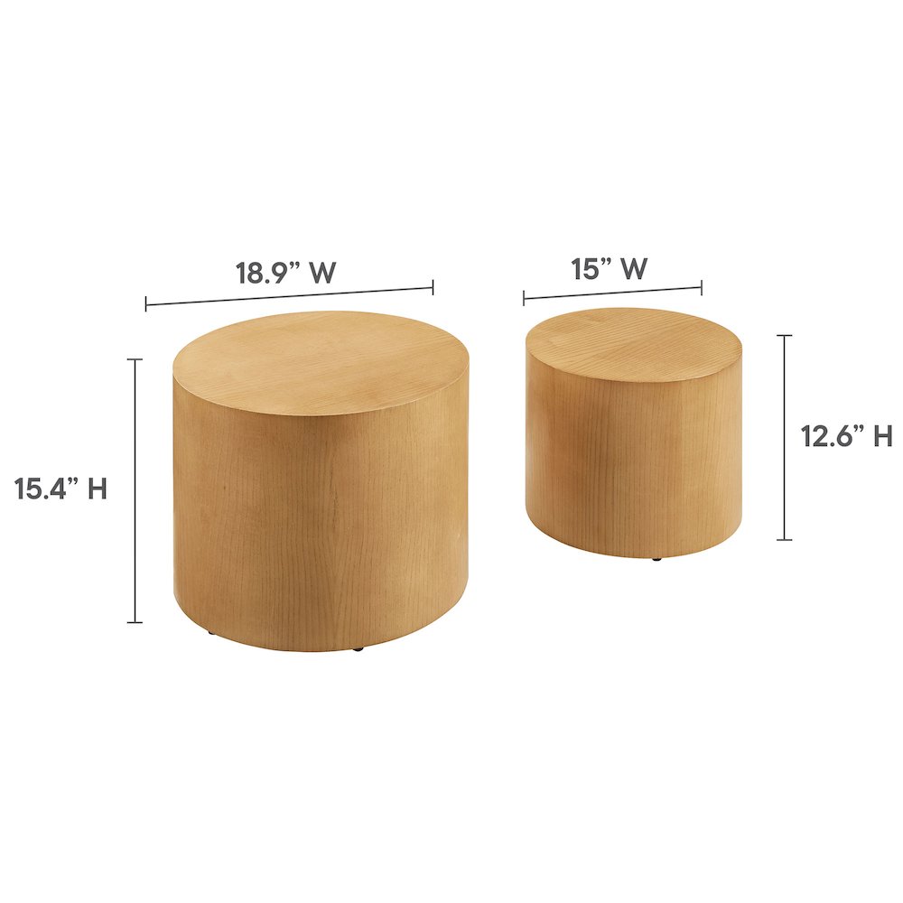 Amani Round Nesting Coffee Tables Set of 2. Picture 2