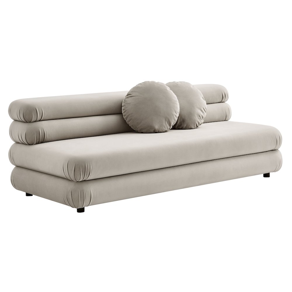 Jubilee Modular Performance Velvet Armless Loveseat. Picture 1