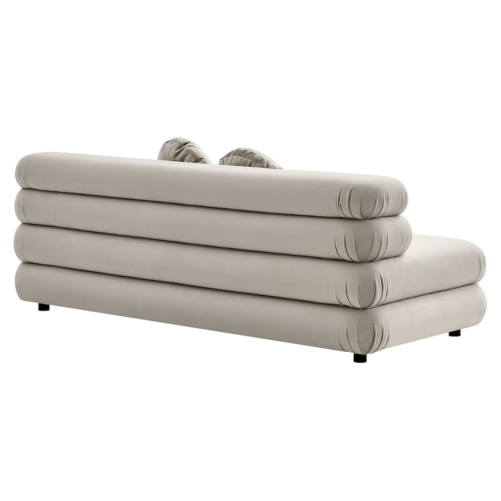 Jubilee Modular Performance Velvet Armless Loveseat. Picture 5