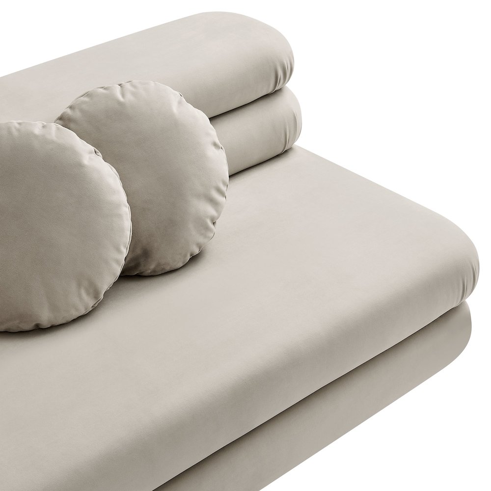 Jubilee Modular Performance Velvet Armless Loveseat. Picture 7