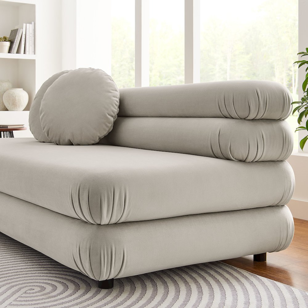 Jubilee Modular Performance Velvet Armless Loveseat. Picture 12
