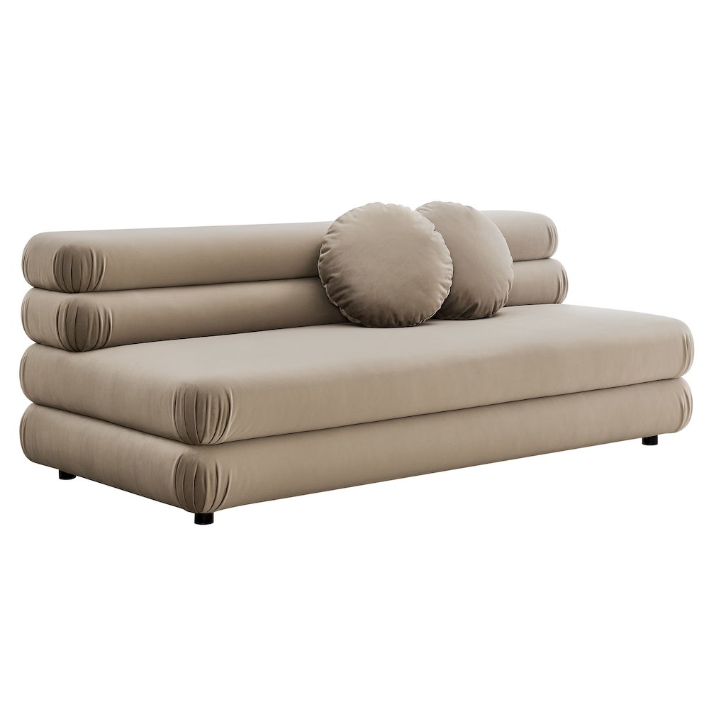 Jubilee Modular Performance Velvet Armless Loveseat. Picture 1
