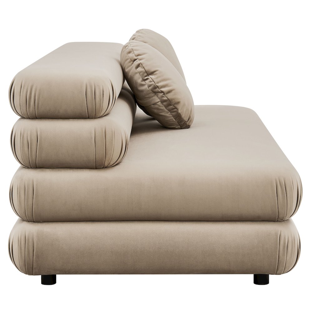 Jubilee Modular Performance Velvet Armless Loveseat. Picture 4