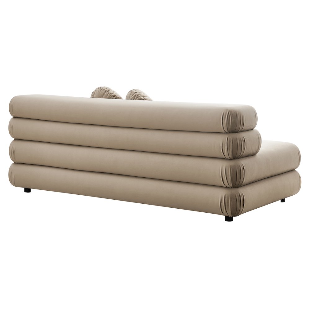 Jubilee Modular Performance Velvet Armless Loveseat. Picture 5