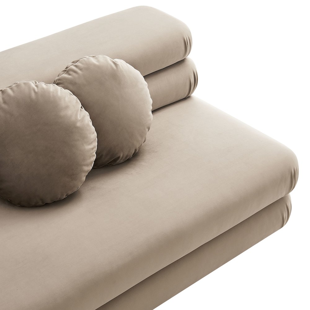 Jubilee Modular Performance Velvet Armless Loveseat. Picture 7