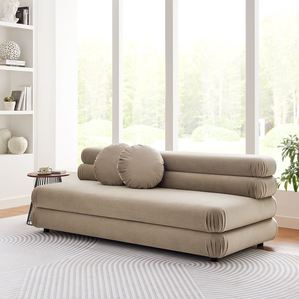 Jubilee Modular Performance Velvet Armless Loveseat. Picture 9