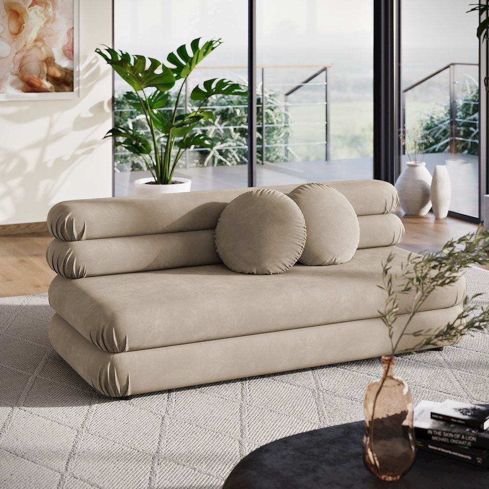 Jubilee Modular Performance Velvet Armless Loveseat. Picture 10