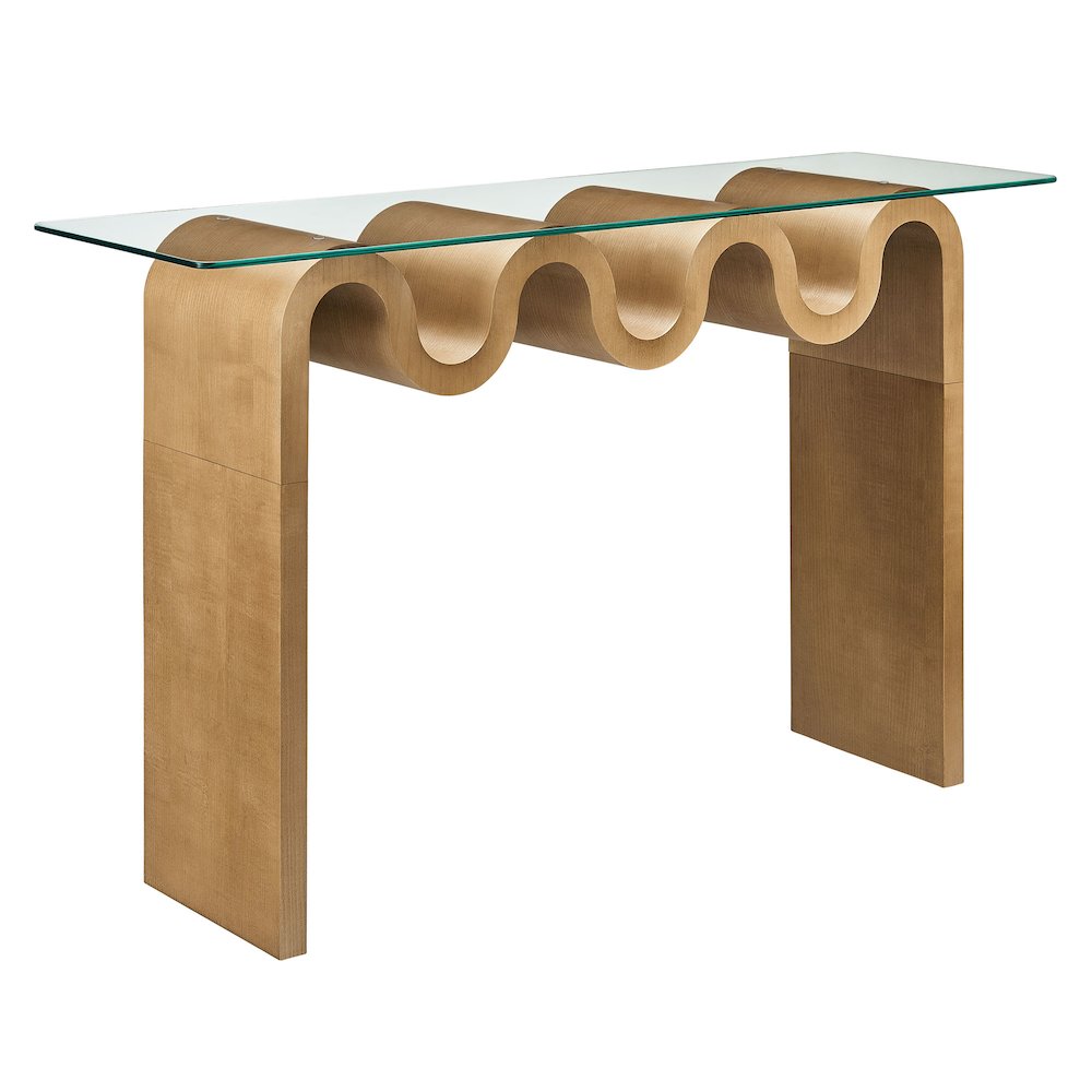 Ondine Glass Top 50" Console Table. Picture 1