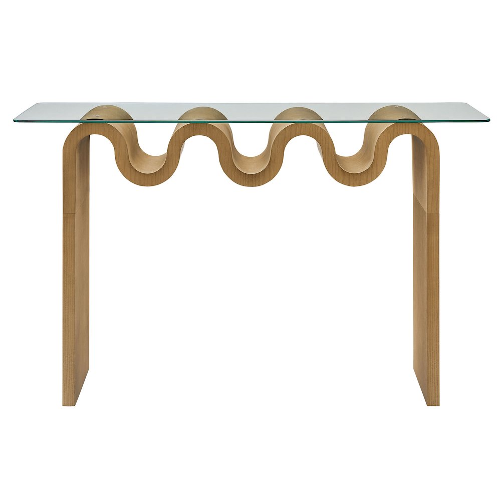 Ondine Glass Top 50" Console Table. Picture 5