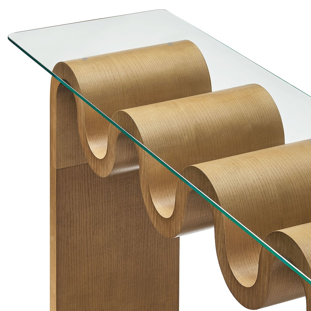 Ondine Glass Top 50" Console Table. Picture 7