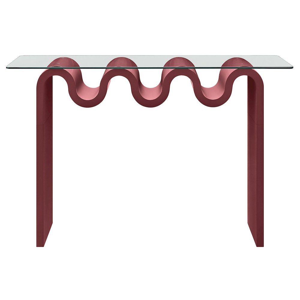 Ondine Glass Top 50" Console Table. Picture 5