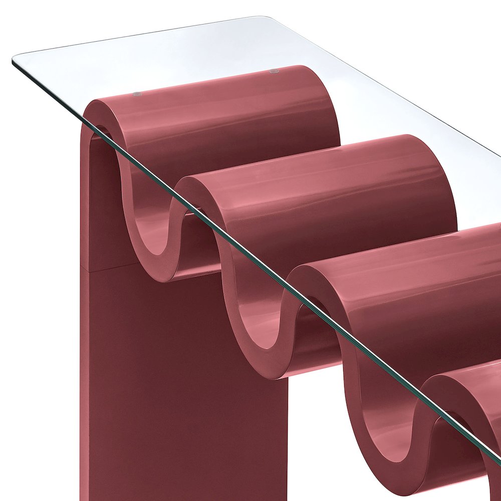 Ondine Glass Top 50" Console Table. Picture 7