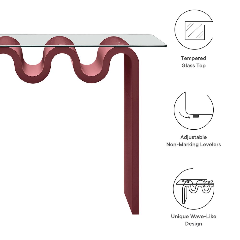 Ondine Glass Top 50" Console Table. Picture 2