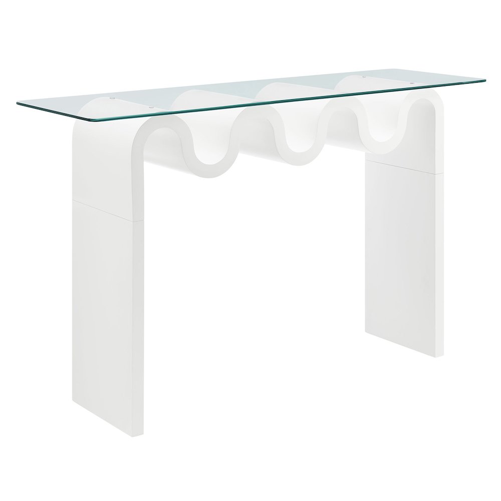 Ondine Glass Top 50" Console Table. Picture 1
