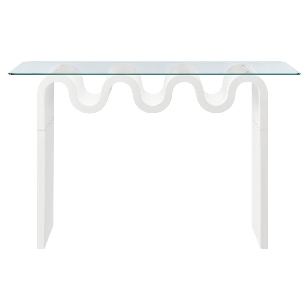 Ondine Glass Top 50" Console Table. Picture 5
