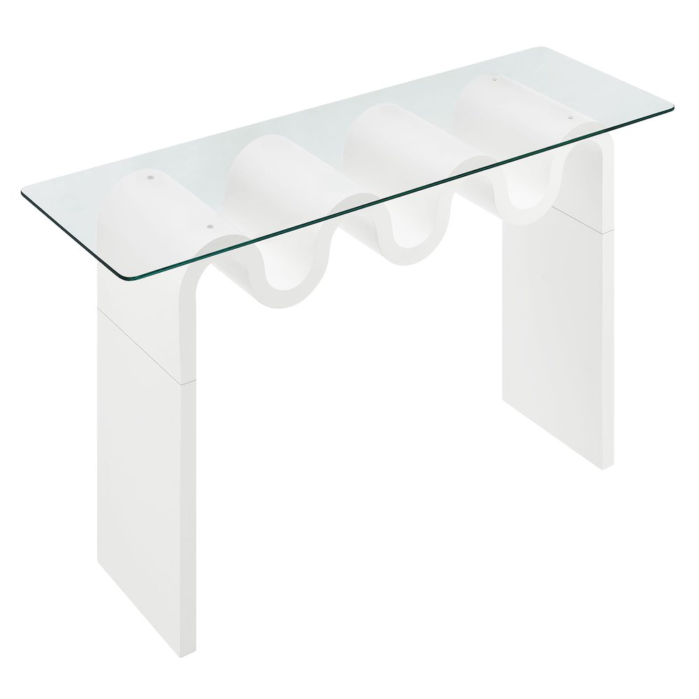 Ondine Glass Top 50" Console Table. Picture 6