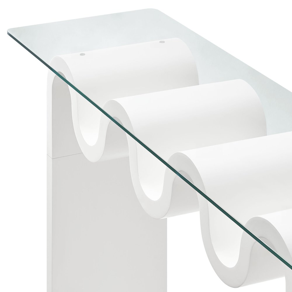 Ondine Glass Top 50" Console Table. Picture 7