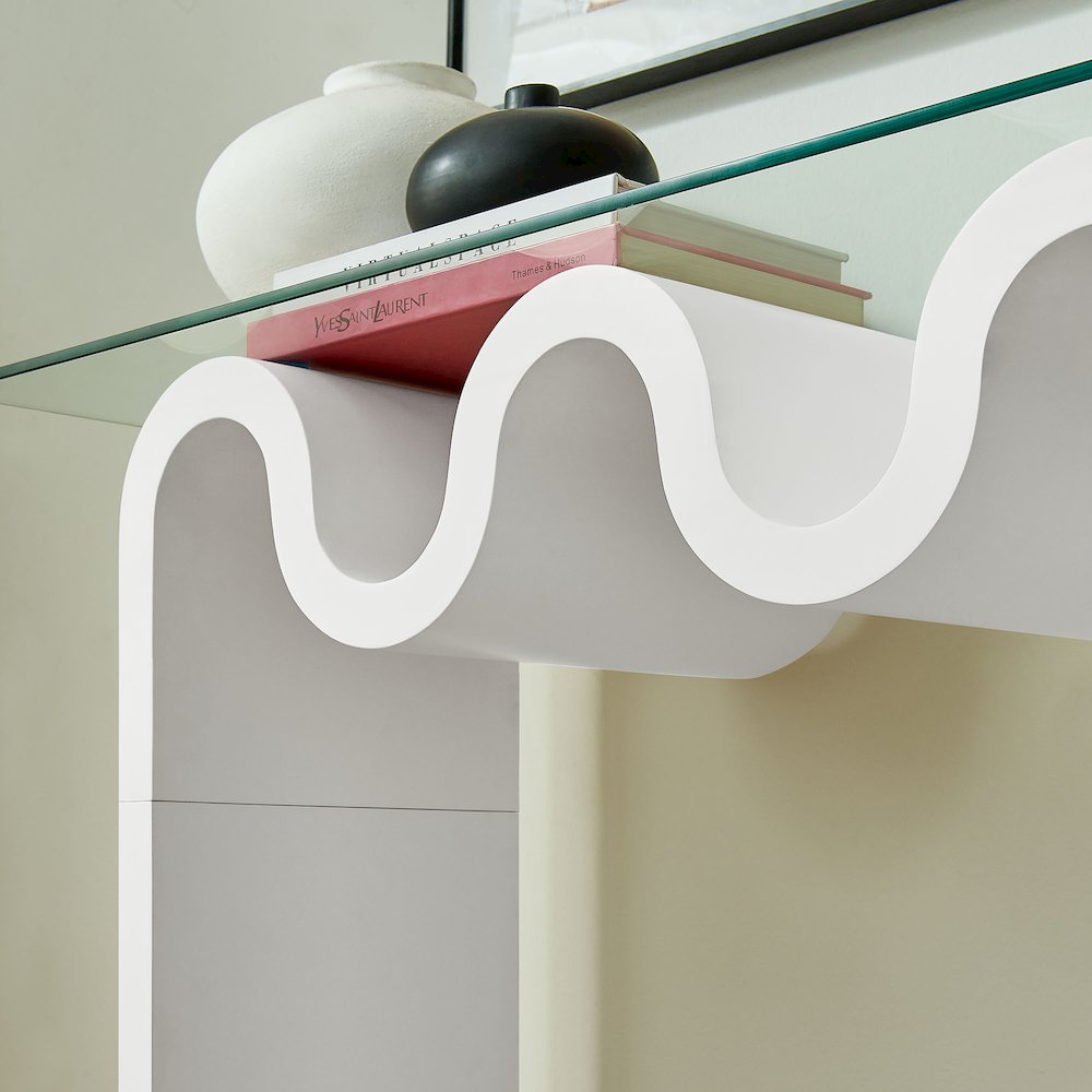 Ondine Glass Top 50" Console Table. Picture 9