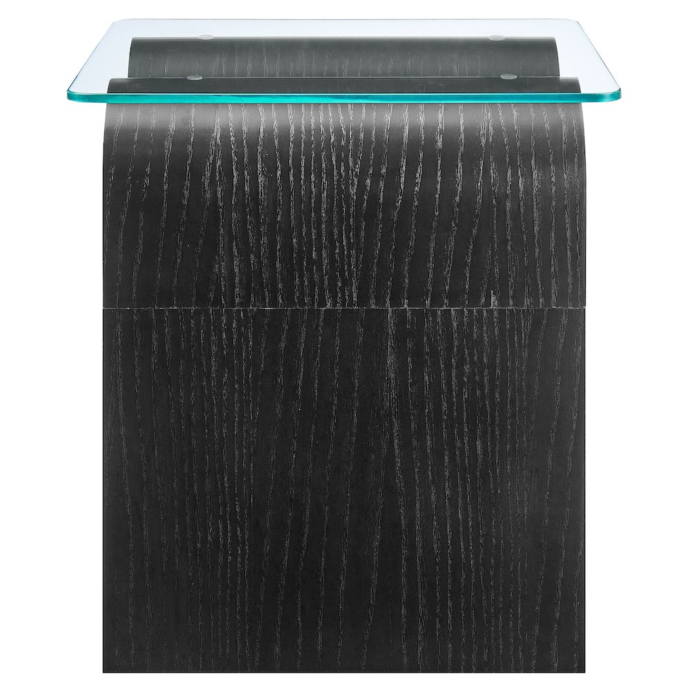 Ondine Glass Top Side Table. Picture 4