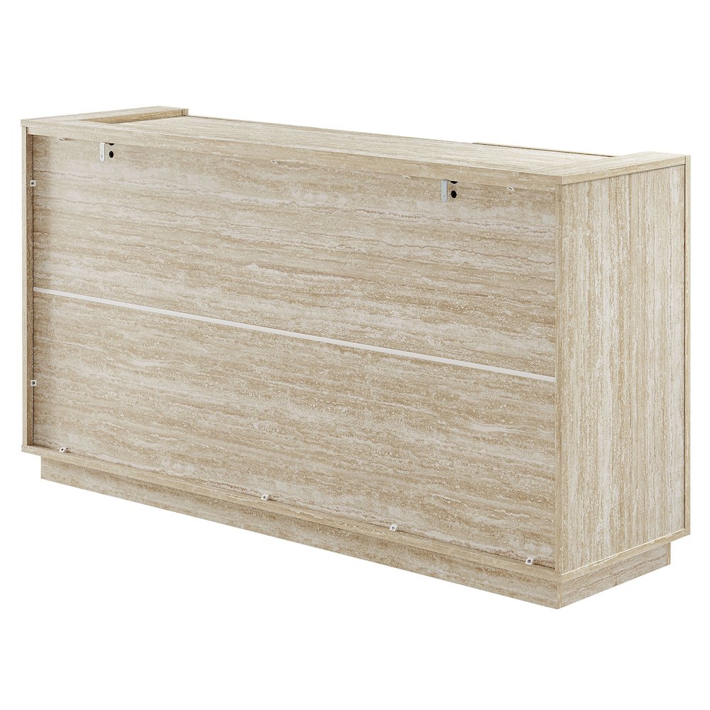 Hollis 59" Travertine Sideboard. Picture 5
