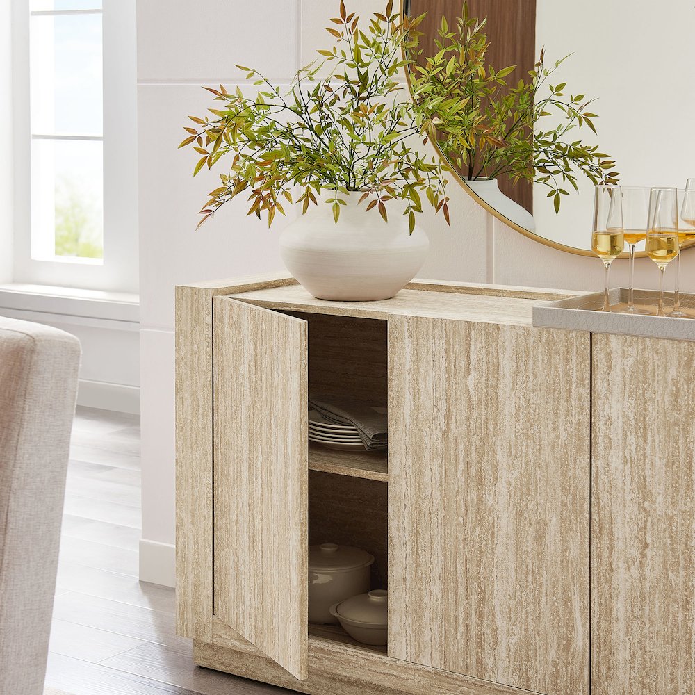 Hollis 59" Travertine Sideboard. Picture 11